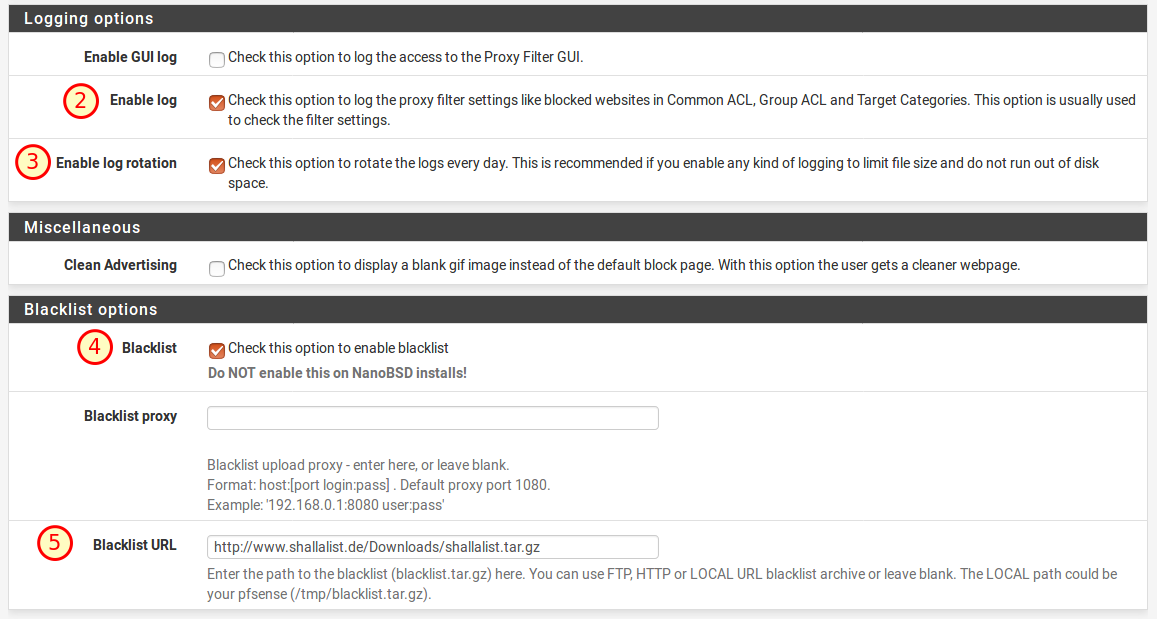 Squid Proxy Filter General