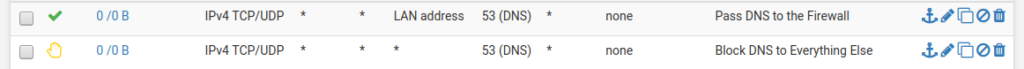 pfsense DNS rule